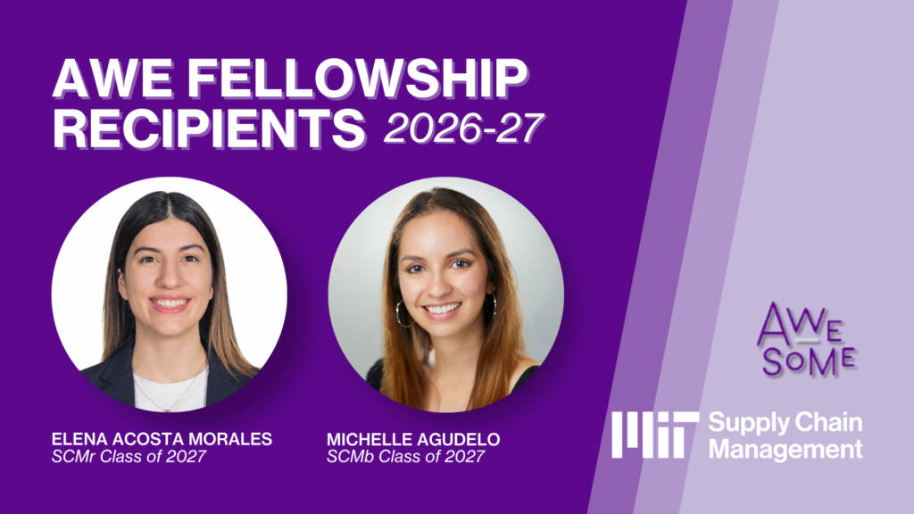 MIT SCM Announces 2026-2027 AWE Fellowship Recipients - SCM